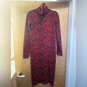 Zara Leopard Jersey Dress